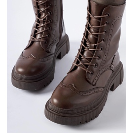 Brązowe trapery zdobione przeszyciami Nicla 2