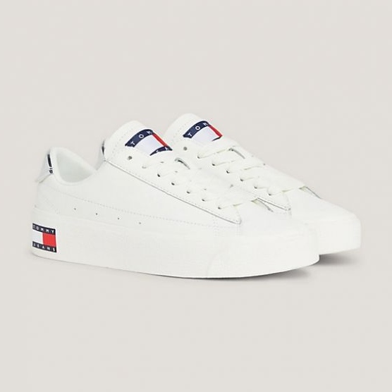 Buty Tommy Hilfiger Vulc Lealther Plat Lc M EN0EN02284YBL białe 1