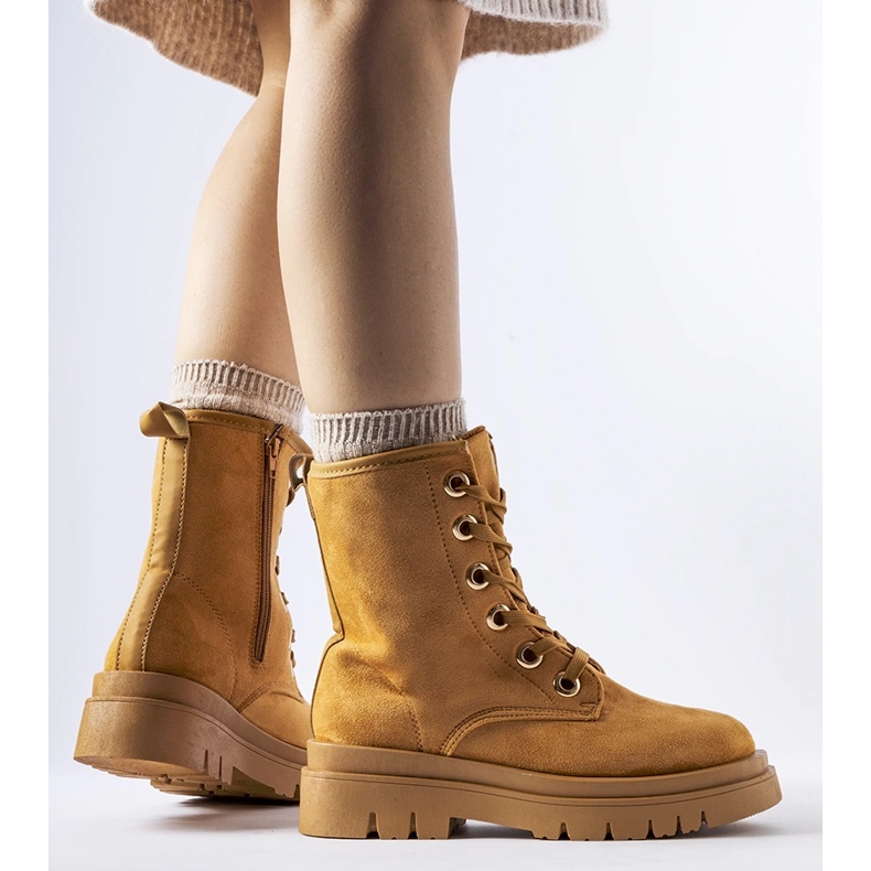 Karmelowe ocieplane workery Montella brązowe 1