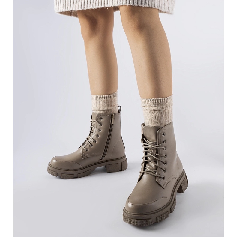 Szaro-brązowe ocieplane workery Cunningham 1