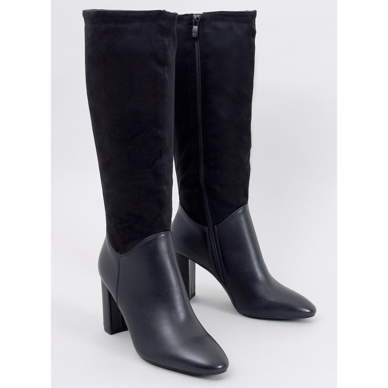 Kozaki na obcasie klasyczne Neita Black czarne 1