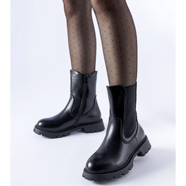 Czarne ocieplane klasyczne botki Pleasanton 1