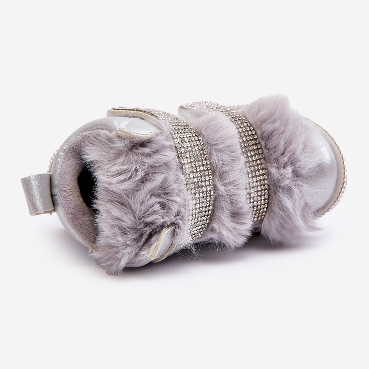 Dziecięce Śniegowce Ocieplane Srebrne Leela srebrny 1