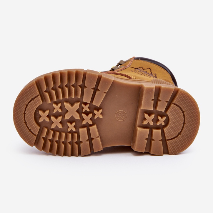 Dziecięce Ocieplane Botki Trapery Camel Walter brązowe 2