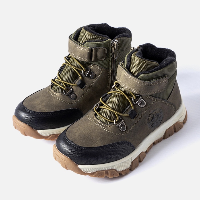 Zielone ocieplane trapery dziecięce Tolomeo 1