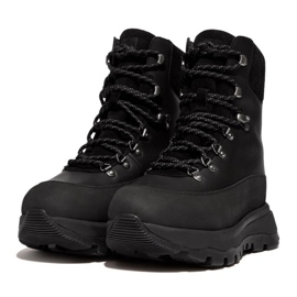 Buty FitFlop Neo-D-Hyker Waterproof Fabric/Suede Walking Boots W GP3-090 czarne 4