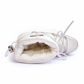 MSMG Dziecięce Śniegowce Ocieplane Sznurowane Białe Colina 2