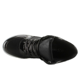 Sneakersy chanelki NB83P Black czarne 4