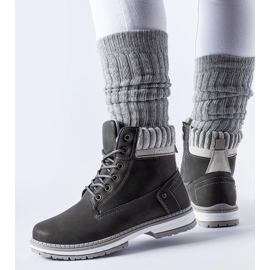 Szare ocieplane traperki Perillard 1