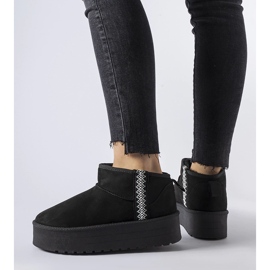 Czarne śniegowce na platformie Dennison 1