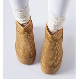 Brązowe śniegowce z cyrkoniami Sonora 1