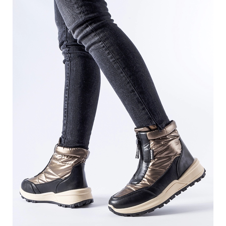 Brązowe ocieplane śniegowce na zamek Ritter 1