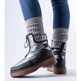 Szare ocieplane śniegowce na suwak Callisto 1