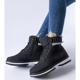 Czarne ocieplane matowe workery Fernando 1