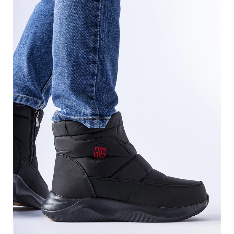 Czarne krótkie ocieplane śniegowce Chesnut 1