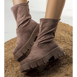 Brązowe botki damskie Makayla 1