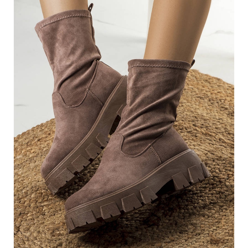 Brązowe botki damskie Makayla 1