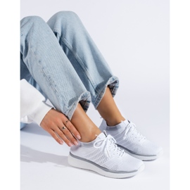 Sznurowane Buty Sportowe białe 1