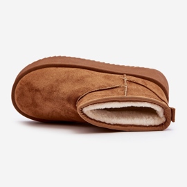 Damskie Śniegowce Na Grubej Podeszwie Camel Caliksa brązowe 2