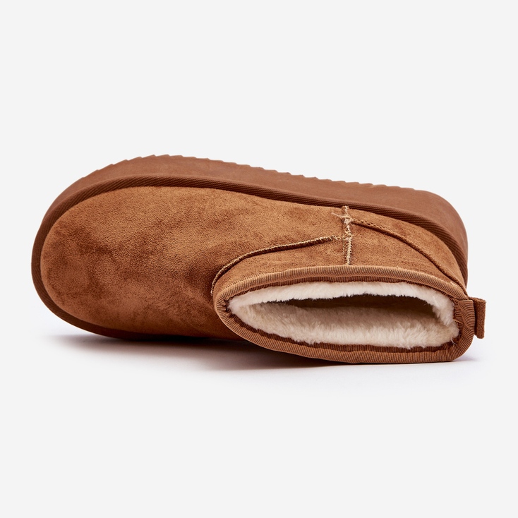 Damskie Śniegowce Na Grubej Podeszwie Camel Caliksa brązowe 2