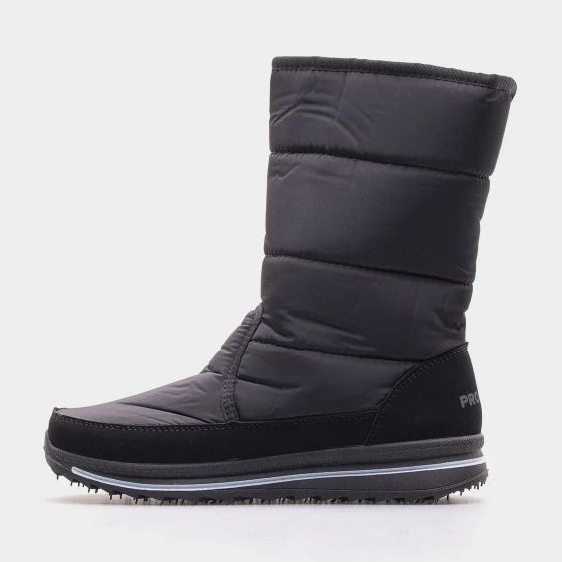 Damskie lekkie ocieplane śniegowce Progress PROGJ-21-08 czarne 2