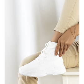 Białe sneakersy skarpetkowe Dowden 2