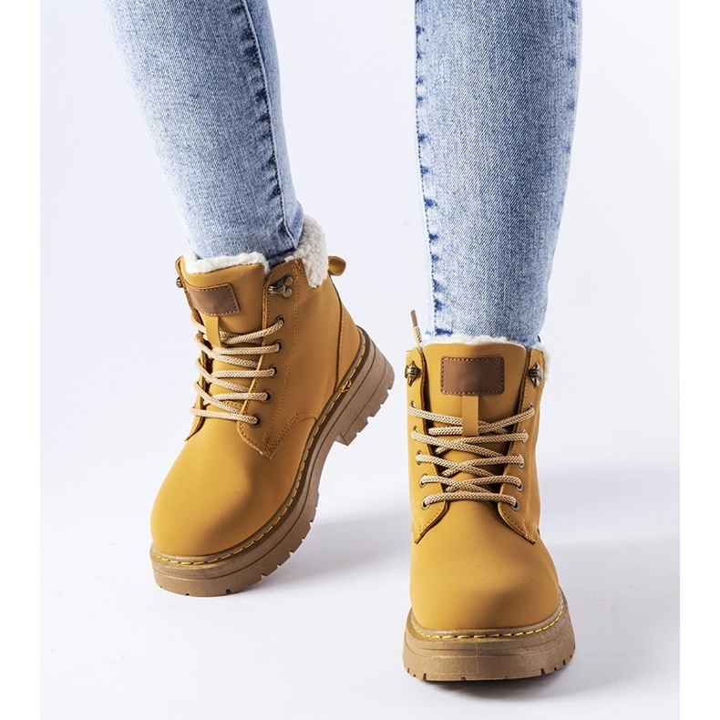 Brązowe ocieplane workery Burgondi 1