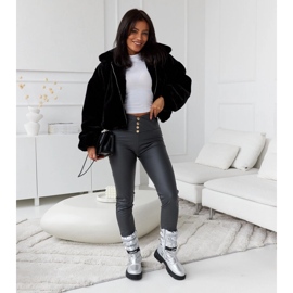 Srebrne ocieplane śniegowce damskie Pulliam srebrny 1