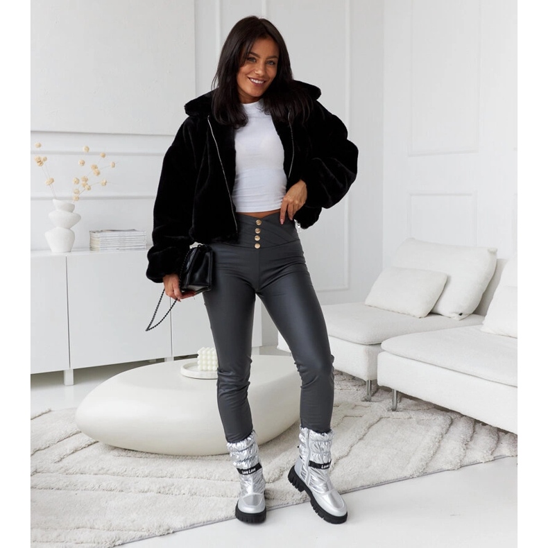 Srebrne ocieplane śniegowce damskie Pulliam srebrny 1