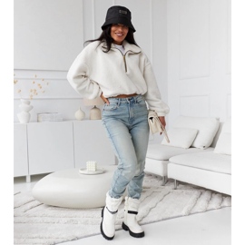 Beżowe ocieplane śniegowce damskie Pulliam beżowy 2