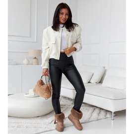 Brązowe ocieplane futerkiem śniegowce Geradino 1