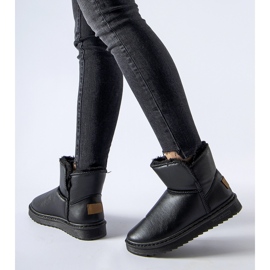 Czarne ocieplane śniegowce eko-skóra Kaufman 1