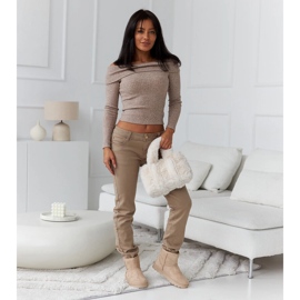 Brązowe ocieplane krótkie śniegowce Menaggio 1