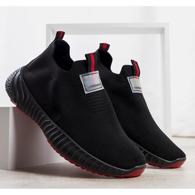 Czarne męskie sneakersy skarpetkowe Welser 1