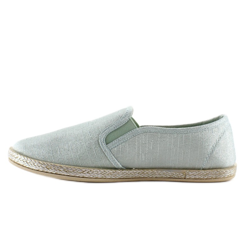 Slip-on espadryle glamour JX16 Green zielone 1