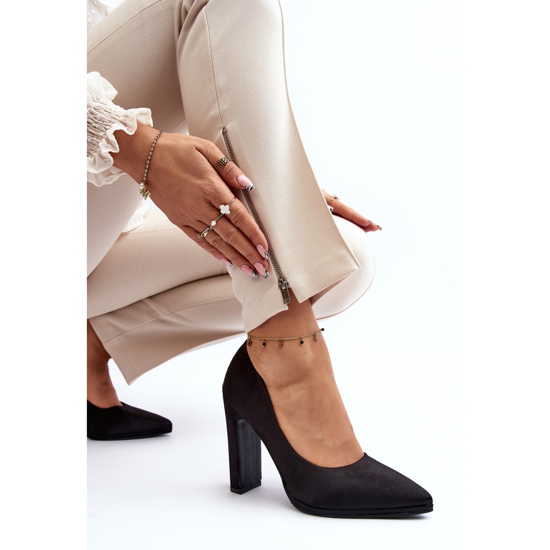 Czółenka Na Słupku Czarne Piatti 1