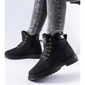 Czarne ocieplane klasyczne workery Leonardo 1