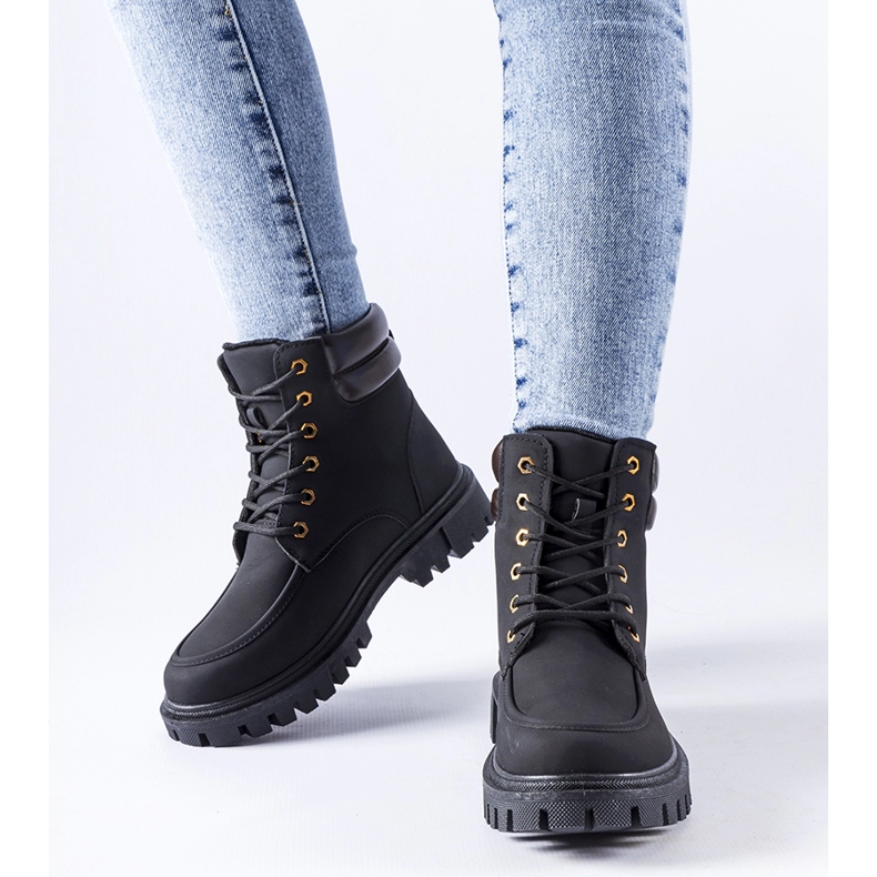 Czarne ocieplane matowe workery Conroe 1