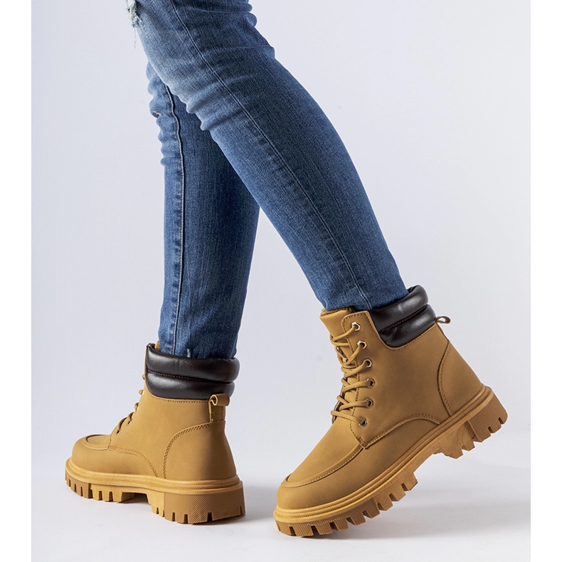 Brązowe ocieplane matowe workery Conroe 1