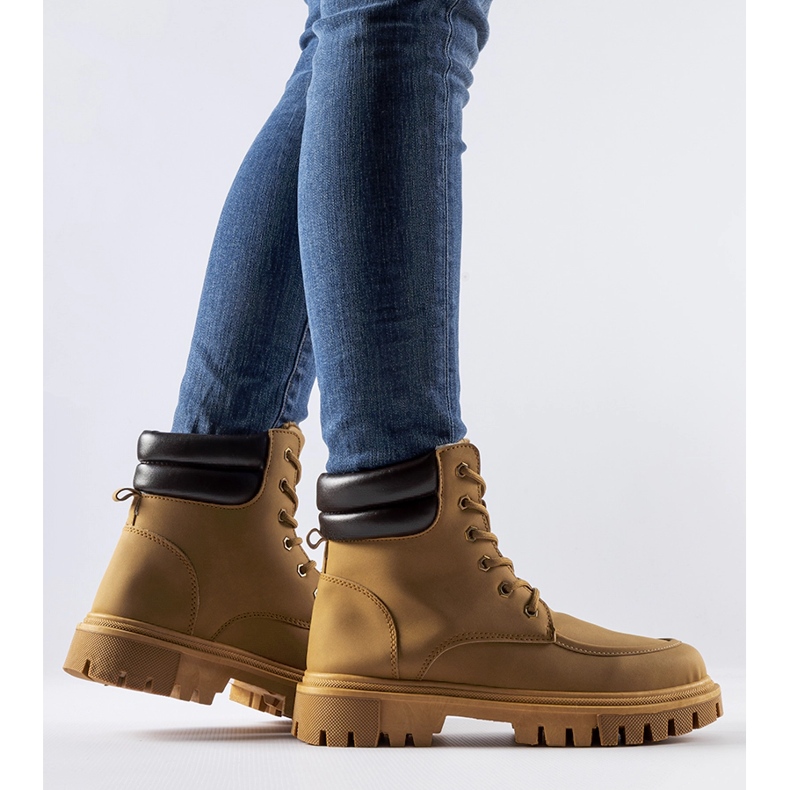 Brązowe ocieplane matowe workery Conroe 2