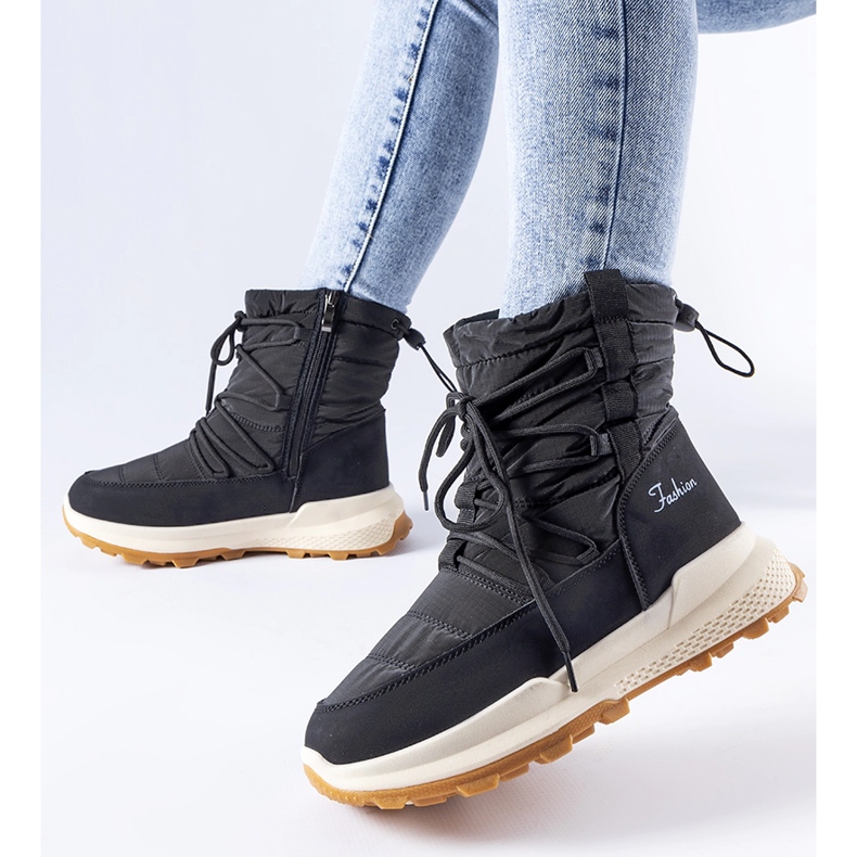 Czarne ocieplane śniegowce Stephen 1