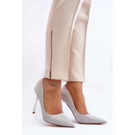 Brokatowe Szpilki Srebrne Tiberona srebrny 2