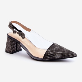 Eleganckie Czółenka W Szpic D&A MR91292-1 Czarne 2