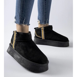 Czarne śniegowce na platformie Scavi 1