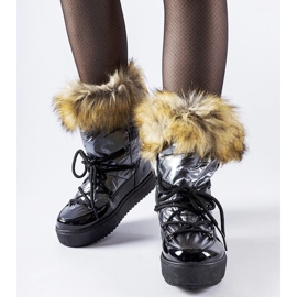 Szare ocieplane śniegowce z futerkiem Battle 1