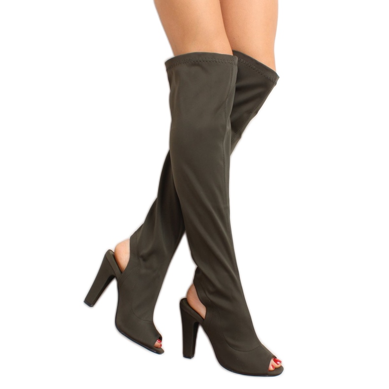 Muszkieterki open toe R110P Green zielone 2