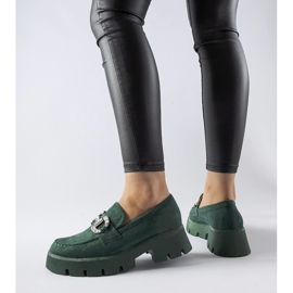 Zielone mokasyny z cyrkoniami Giacomo 1