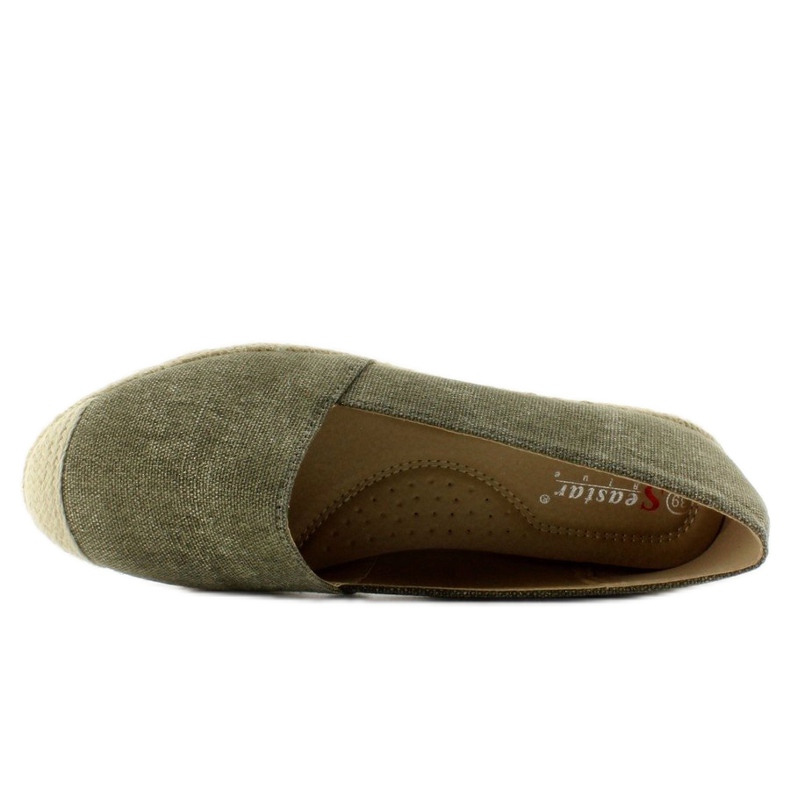 Espadryle z lnianymi noskami JH23P Green zielone 2