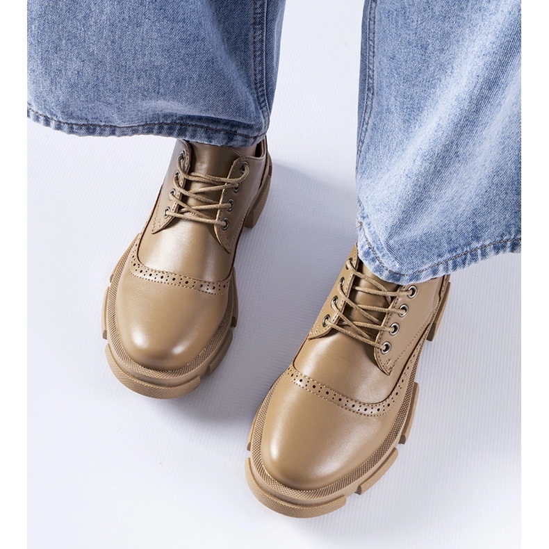 Brązowe wiązane półbuty Piazzetta 1