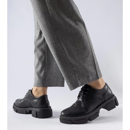 Czarne wiązane półbuty Piazzetta 1